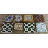 A large collection of late 19th cent Antique Tiles including Wedgwood, Minton ect