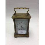 French brass carriage clock,