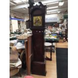 An 18th Century and later mahogany cased 30 hour longcase clock, having a brass dial,