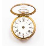 An 18th century Verge pocket watch with enamel dial by Thomas Downes