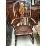 Two 19th Century Windsor oak chairs