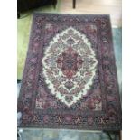 Indian rug with cream edging
