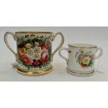 A large 19th Century Staffordshire loving cup,