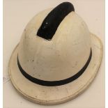 British Fire Brigade Helmet in white. Dated 1981.