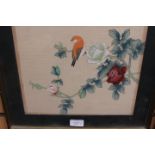 Three 20th Century handpainted Chinese on silk framed pictures,