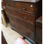 A Georgian oak chest of drawers.