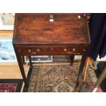 An early 18th century bureau drop down front writing desk with single drtawer.