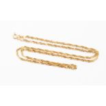 A 9ct gold ladies fine link necklace, weight 3.