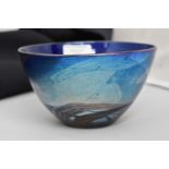 An Isle of Wight studio glass Nightscape range bowl, designed by Michael Harris,