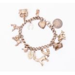 Silver charm bracelet