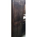 Carved door and gilt wood console support/pillar