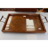 Early 20th Century two handled glazed wooden tray