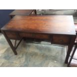 A Laura Ashley contemporary hardwood desk and a matching small sized chest (2)