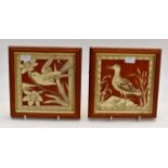 A pair of Minton Hollins & Co wall tiles,