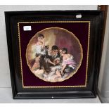 Mid 20th Century decorative plate in frame