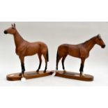 Two John Beswick race horses Red Rum and Nijinsky