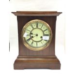 Mantle clock, German made, serial number 3191, complete with pendulum and key,
