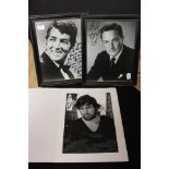 Autographs: Collection of three signed photographic portraits,
