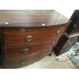 A 19th century mahogany bow fronted chest.