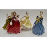 Four Royal Doulton ladies, Autumn Breezes, Adrienne,