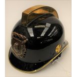Dutch Fire Brigade Black Helmet.