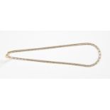 A 14ct gold two tone yellow and white gold link necklace,
