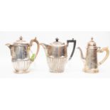 A Queen Anne style silver coffee pot, D & J Wellby Ltd, London,
