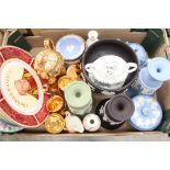 Collection of mixed ceramics including Wedgwood Jasperware, Aynsley,