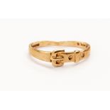 A 9ct gold buckle ring a/f,