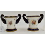Pair of 19th Century Royal Worcester Posie vases,