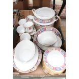 Noritake dinner service, Gold court 2503, vegetable dishes, gravy boats, meat plates, coffee pot,