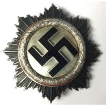 Reproduction WW2 Third Reich Deutsche Kreuz in Silver. German Cross is Silver.