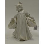 A Continental porcelain figure of a girl carrying two baskets