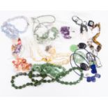 Semi precious stones, quartz and jade jewellery and also sea glass creations polished stones,