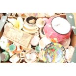 Collection of 1930's to 1950's pottery including Luster ware bowls, teawares, plates,