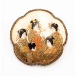 A Japanese satsuma ware brooch, Meiji period, 1868-1912,