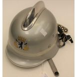 West German Fire Brigade M34 pattern steel helmet. All original paint with decal to front.