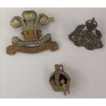 WW2 British 10th Royal Hussars cap badge,