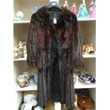 1960's Mink coat with leather trim