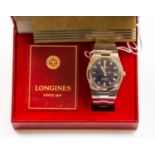 Longines Conquest electronic watch in red case