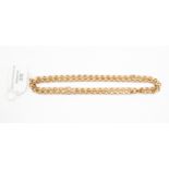 A 9ct gold belcher link chain, length approx 26'', weight approx 25.