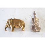 Two Victorian novelty vesta cases,