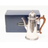 Solid silver coffee pot with resin handle, London 1973, total gross weight approx 23.