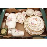 Collection of assorted Crown Derby floral ceramics, plates and trinkets,