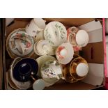 Cabinet cups and saucers, to include Aynsley harvest gold style, Limoges Spode Copeland,