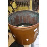 Large copper coal bucket