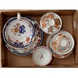 A collection of assorted porcelain, comprising a pair of Japanese tea bowls and covers,