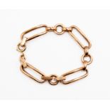 A 9ct rose gold 19th Century lozenge link bracelet, length approx 8'', weight approx 14.