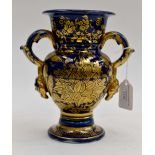 A Continental stone ware two handled vase,