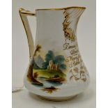 A George IV Staffordshire baluster shaped jug,